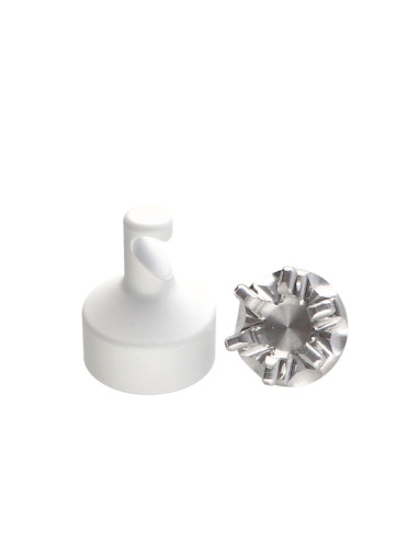 1 x Gancho decorativo Aluminio blanco con...