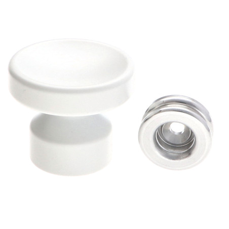 1 x Perchero decorativo Aluminio blanco con fijación multimaterial L'ATTACHANTE