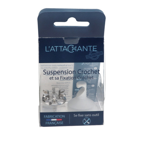 1 x Gancho decorativo Aluminio blanco con fijación para placa de yeso L'ATTACHANTE