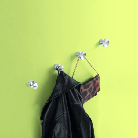 1 x Perchero decorativo Aluminio blanco con fijación multimaterial L'ATTACHANTE