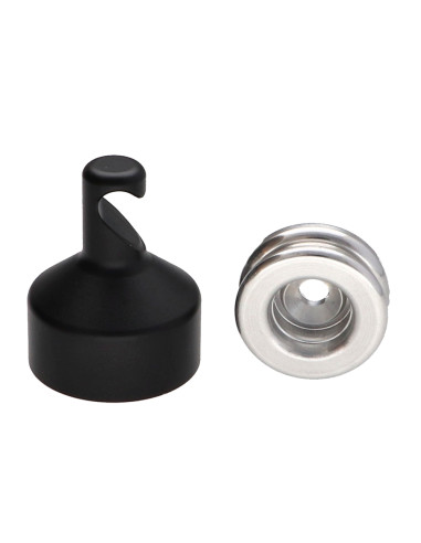 1 x Gancho decorativo Aluminio Negro con...