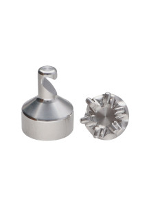 Gancho decorativo Aluminio con fijación para placa de...