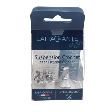 1 x Gancho decorativo Aluminio con fijación para placa de yeso L'ATTACHANTE