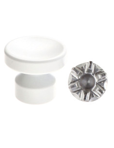 Perchero decorativo Aluminio blanco con fijación para...