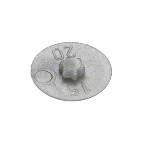 1 x Tapón para Cabeza de Tornillo TORX T20 diámetro de cabeza: 12 Polietileno RAL9006 aluminio blanco