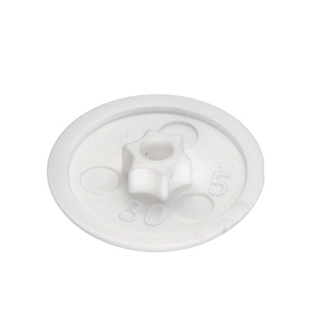 1 x Tapón para Cabeza de Tornillo TORX T30 diámetro de cabeza: 16.5 Polietileno blanco