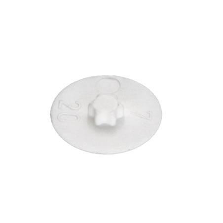 1 x Tapón para Cabeza de Tornillo TORX T20 diámetro de cabeza: 12 Polietileno RAL9010 blanco puro
