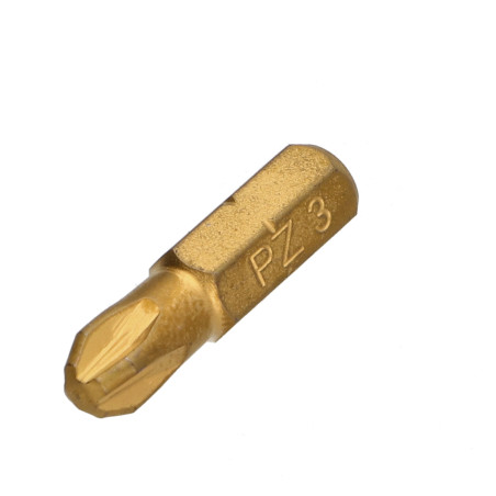 1 x Punta Calidad industrial 1/4" C6.3 Titanio Pozi PZ5 longitud 25