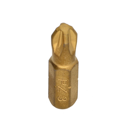 1 x Punta Calidad industrial 1/4" C6.3 Titanio Pozi PZ5 longitud 25