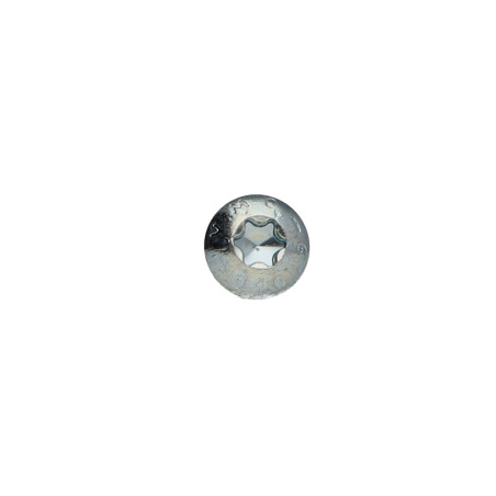 1 x Tornillo metales cabeza abombada TORX T30 M6X16 clase 10.9 Acero cincado blanco