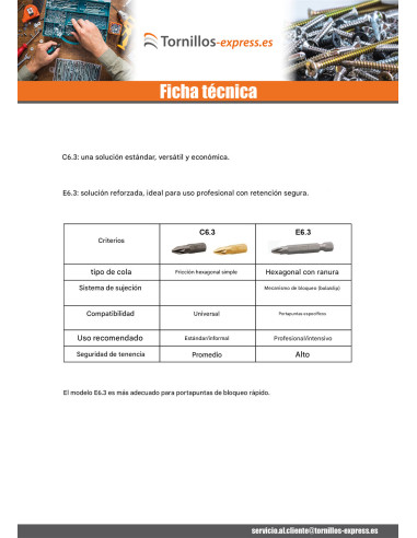 1 x Punta Calidad industrial 1/4" E6.3 Pozi PZ3...