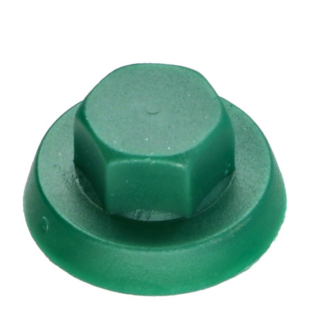 1 x Capuchón cabeza hexagonal Polietileno RAL6028 Para tornillos autotaladrantes o para chapa 4.8-5.5