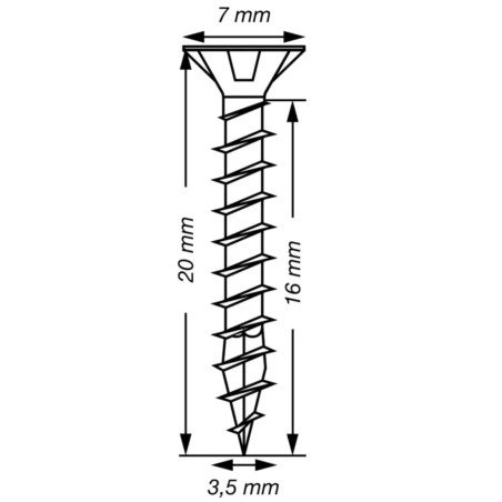 1 x Spax T-STAR MÁS cabeza fresada/testa svasat TORX T15 Inoxidable A2 3.5X20 roscado total
