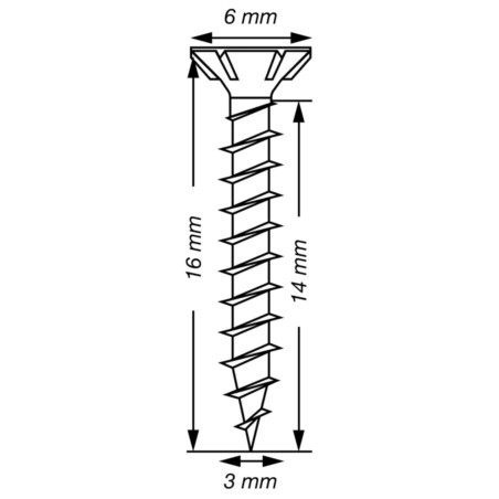 1 x Spax T-STAR MÁS cabeza fresada/testa svasat TORX T10 Inoxidable A2 3X16 roscado total microtornillo