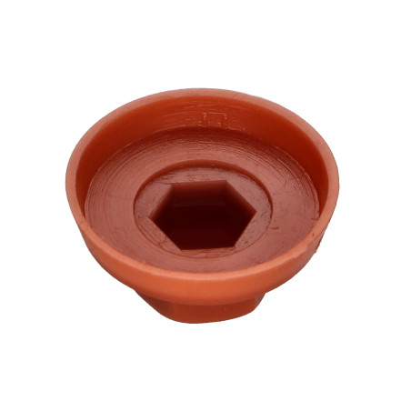 1 x Capuchón cabeza hexagonal Polietileno RAL8004 marrón cobre Para tornillos autotaladrantes o para chapa 6.3