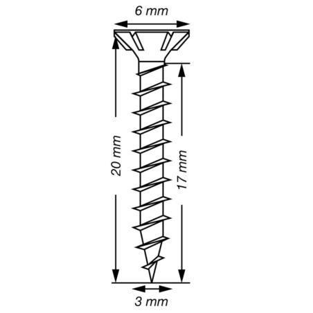 1 x Spax T-STAR MÁS cabeza fresada/testa svasat TORX T10 Inoxidable A2 3X20 roscado total microtornillo