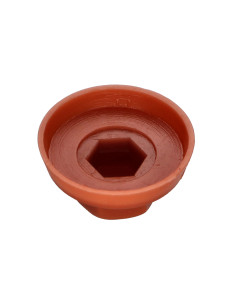 Capuchón cabeza hexagonal Polietileno RAL8004 marrón... 2