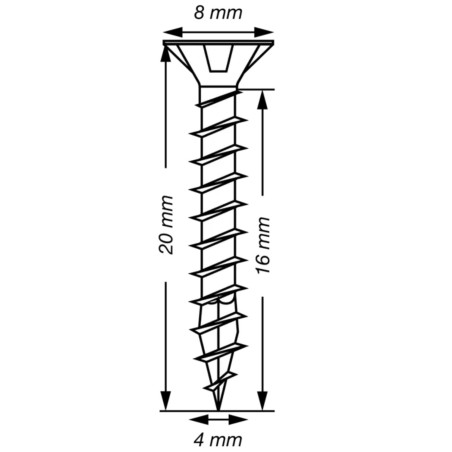 1 x Spax T-STAR MÁS cabeza fresada/testa svasat TORX T20 Inoxidable A2 4X20 roscado total