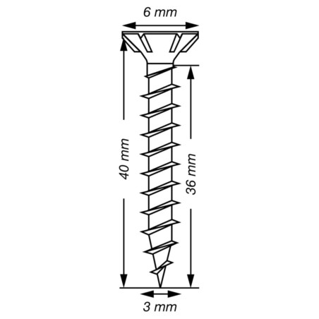1 x Spax T-STAR MÁS cabeza fresada/testa svasat TORX T10 Inoxidable A2 3X40 roscado total microtornillo