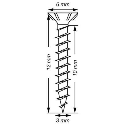 1 x Spax T-STAR MÁS cabeza fresada/testa svasat TORX T10 Inoxidable A2 3X1
