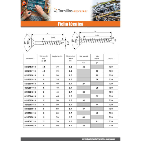 1 x Spax T-STAR MÁS cabeza fresada/testa svasat TORX T20 Inoxidable A2 5X60 roscado total