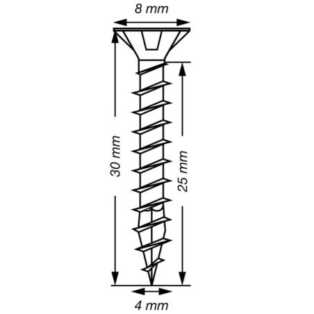 1 x Spax T-STAR MÁS cabeza fresada/testa svasat TORX T20 Inoxidable A2 4X30 roscado total
