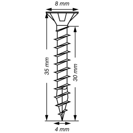 1 x Spax T-STAR MÁS cabeza fresada/testa svasat TORX T20 Inoxidable A2 4X35 roscado total