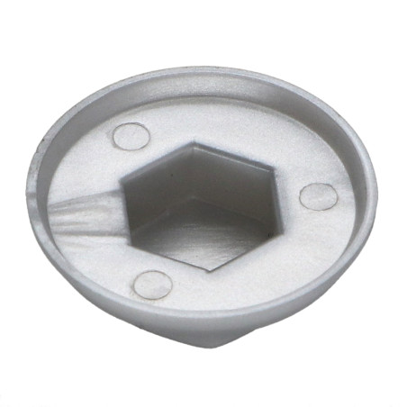 1 x Capuchón cabeza hexagonal Polietileno RAL9006 aluminio blanco Para tornillos autotaladrantes o para chapa 4.8-5.5