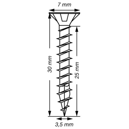 1 x Spax T-STAR MÁS cabeza fresada/testa svasat TORX T15 Inoxidable A2 3.5X30 roscado total