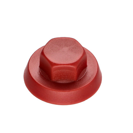 1 x Capuchón cabeza hexagonal Polietileno RAL3009 rojo óxido Para tornillos autotaladrantes o para chapa 6.3