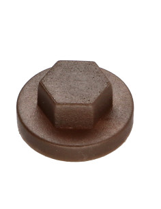 Capuchón cabeza hexagonal Polietileno RAL8014 marrón...