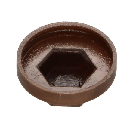 1 x Capuchón cabeza hexagonal Polietileno RAL8014 marrón sepia Para tornillos autotaladrantes o para chapa 6.3