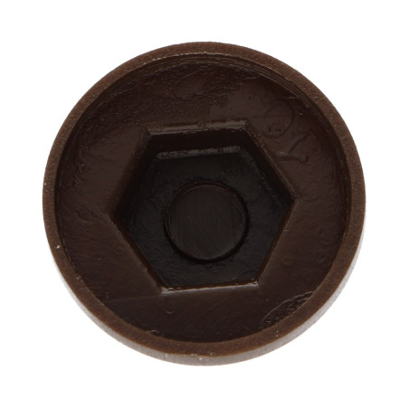1 x Capuchón cabeza hexagonal Polietileno RAL8014 marrón sepia Para tornillos autotaladrantes o para chapa 6.3