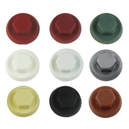 1 x Capuchón cabeza hexagonal Polietileno RAL9002 blanco grisáceo Para tornillos autotaladrantes o para chapa 4.8-5.5