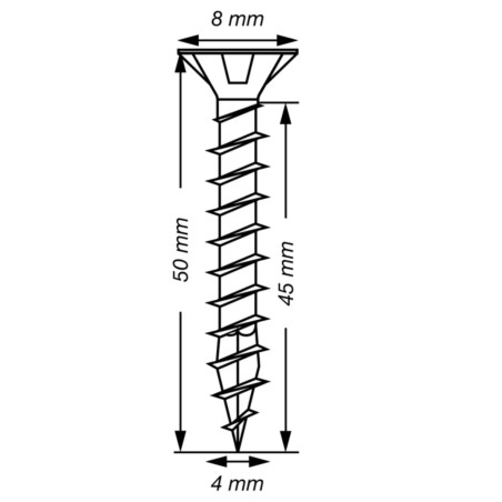 1 x Spax T-STAR MÁS cabeza fresada/testa svasat TORX T20 Inoxidable A2 4X60 roscado total