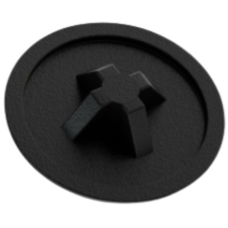 1 x Tapón para Cabeza de Tornillo Phillips 2 cabeza cilíndrica DK12 Polietileno blanco