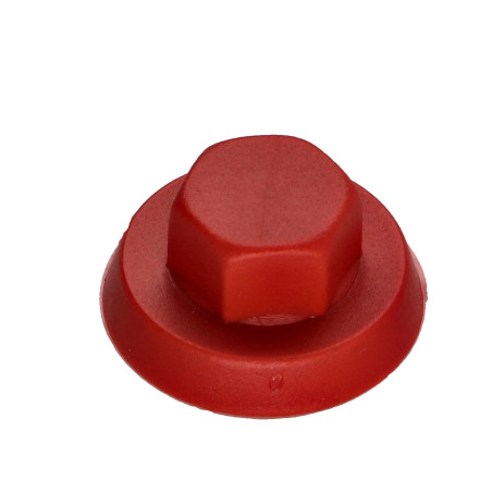 1 x Capuchón cabeza hexagonal Polietileno RAL3003 Para tornillos autotaladrantes o para chapa 6.3