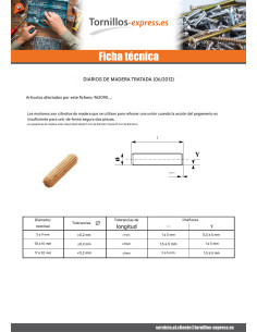 Espigas madera ESTRIBOS 8X35 2