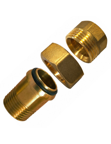 1 x Conector recto con junta tórica 15x21...