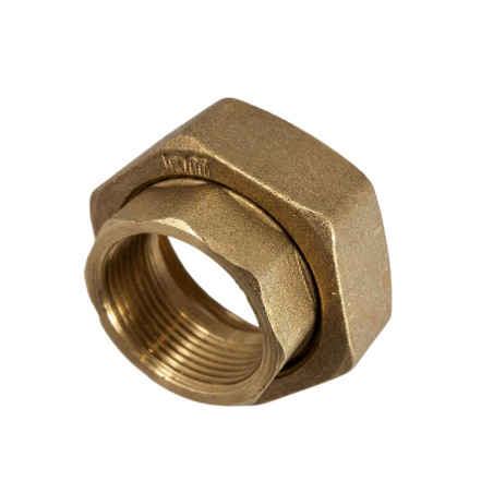 1 x Conector de unión plano hembra hembra 40x49 (1"1/2) X 60x70 (2"1/4) Latón
