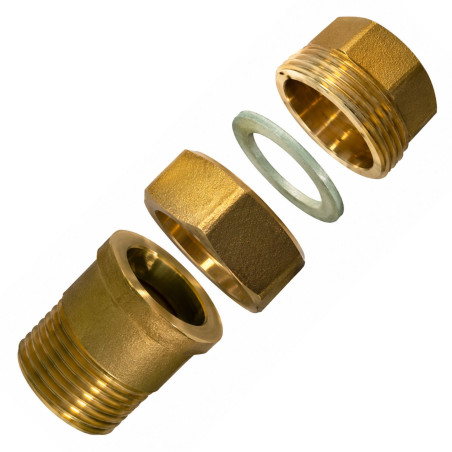1 x Gerade Verschraubung" 20x27 (3/4") macho hembra Latón Figura 341
