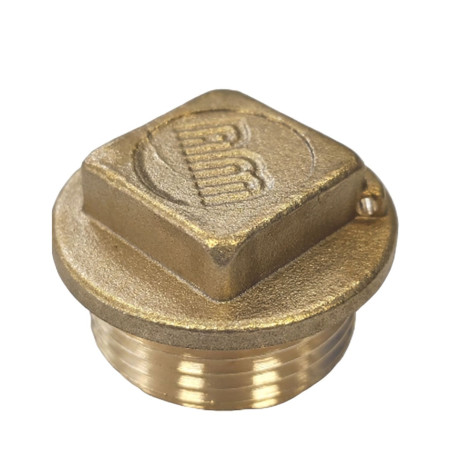 1 x Conector macho Figura 290 20x27 (3/4") cabeza cuadrada con sello de plomo Latón