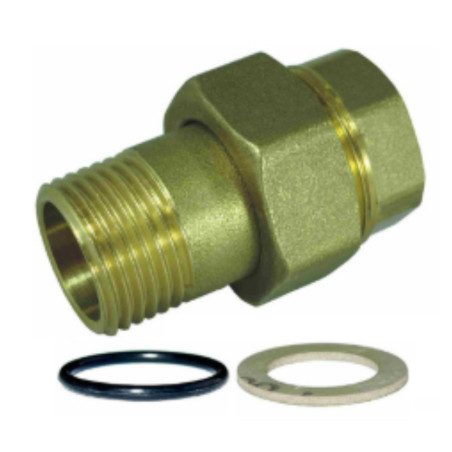 1 x Conector recto cónico esférico 15x21 (1/2") macho hembra Latón Figura 341