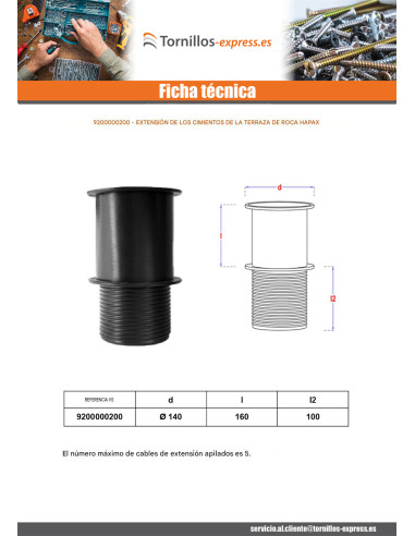 1 x Ampliación de la base de la terraza HAPAX...