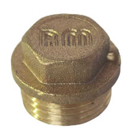 1 x Conector macho Figura 290 15x21 (1/2") con sello de plomo Latón