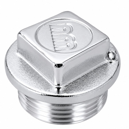1 x Conector macho Figura 290 con sello de plomo 20x27 (3/4") cabeza cuadrada Latón cromo