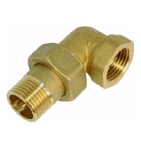 1 x Conector de codo esferocónico 20x27 (3/4") macho hembra Latón Figura 98