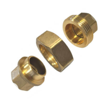 1 x Conector de unión recto 26x34 (1") hembra hembra Latón Figura 340