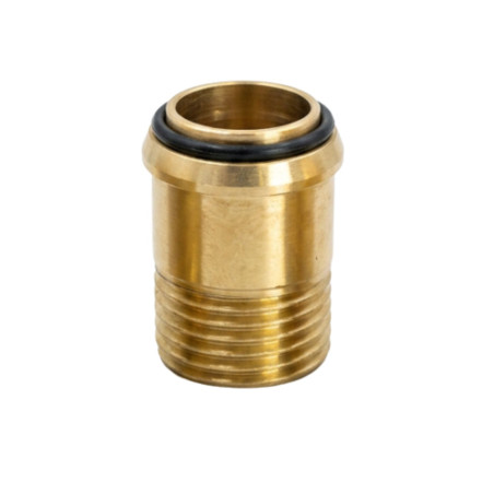 1 x Conector acodado con junta tórica 20x27 (3/4") macho hembra Latón Figura 97