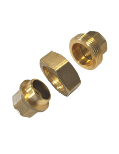 Conector de unión recto 80x90 (3") hembra hembra Latón... 2